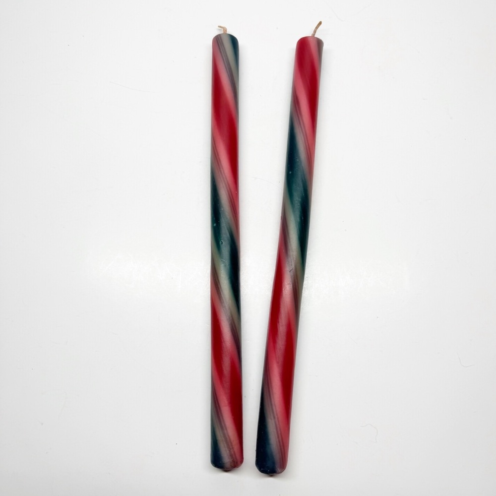 Vintage Candy Swirl Taper Candles